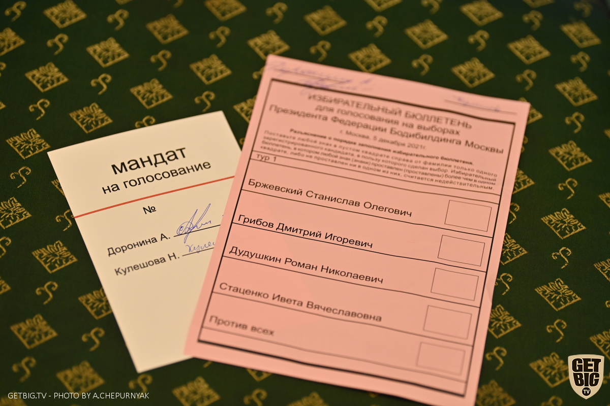 Выборы Президента Федерации бодибилдинга Москвы - 5 декабря 2021