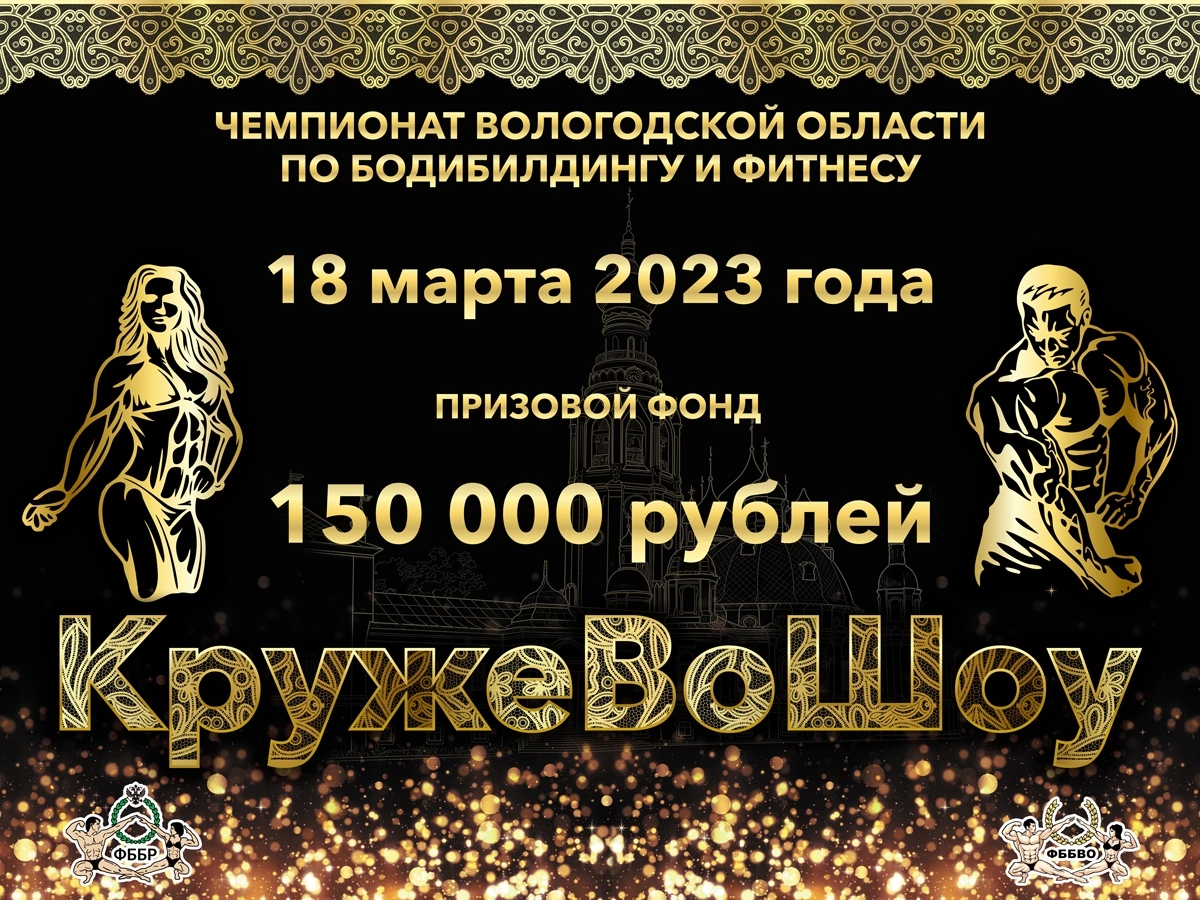 Чемпионат Вологодской области по бодибилдингу «Кружево Шоу» - 2023